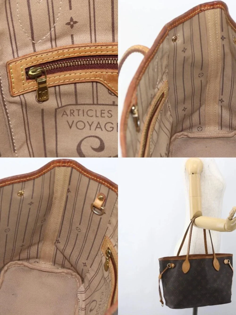 LOUIS VUITTON Monogram Neverfull PM Tote Bag M40155 LV Auth am10359